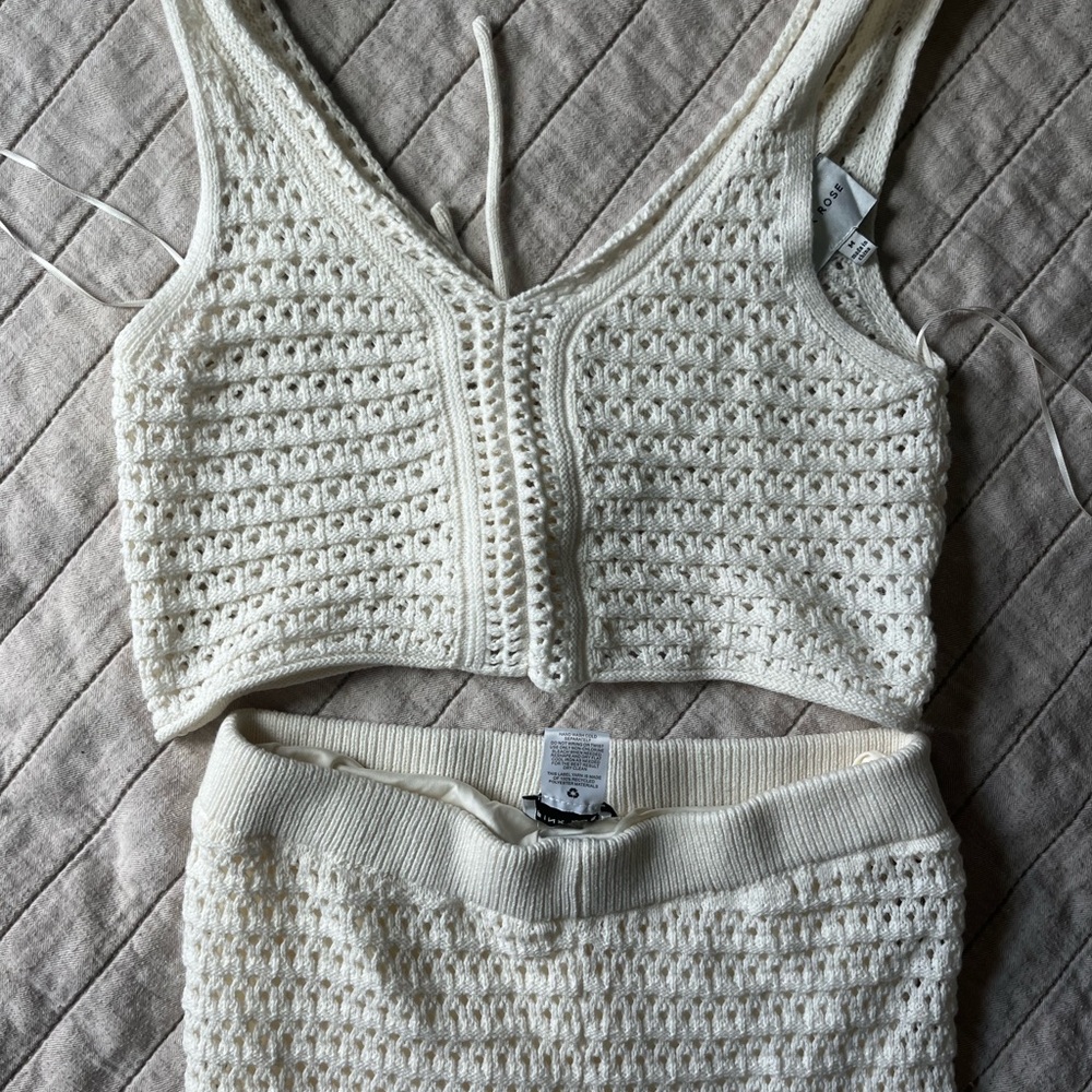 Pink Rose M Knit Set